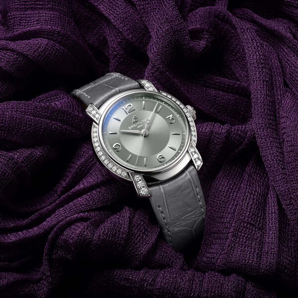 Lady Premier 36 mm automatique en acier inoxydable et diamants